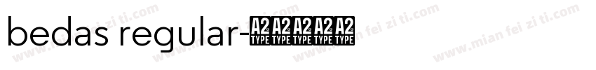 bedas regular字体转换
